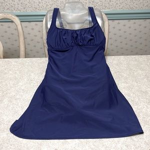 Lands' End Women's One Piece Swimsuit - Navy